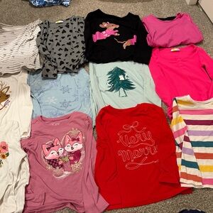5T Set of Girls Long Sleeve Shirt Collection